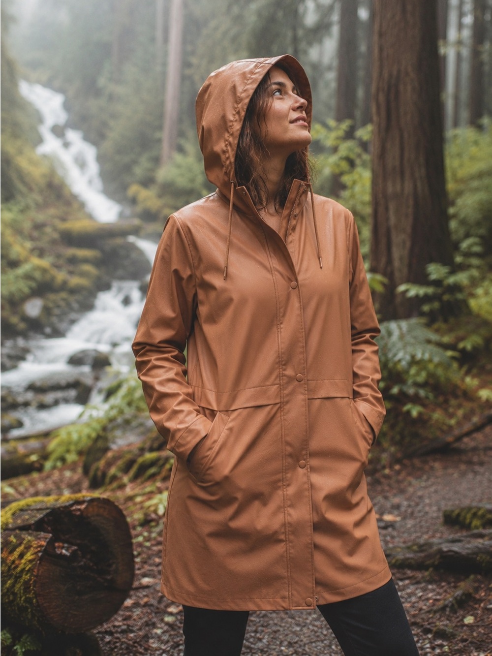 Vero Moda Salmon Rubberized Rain Jacket Jacket